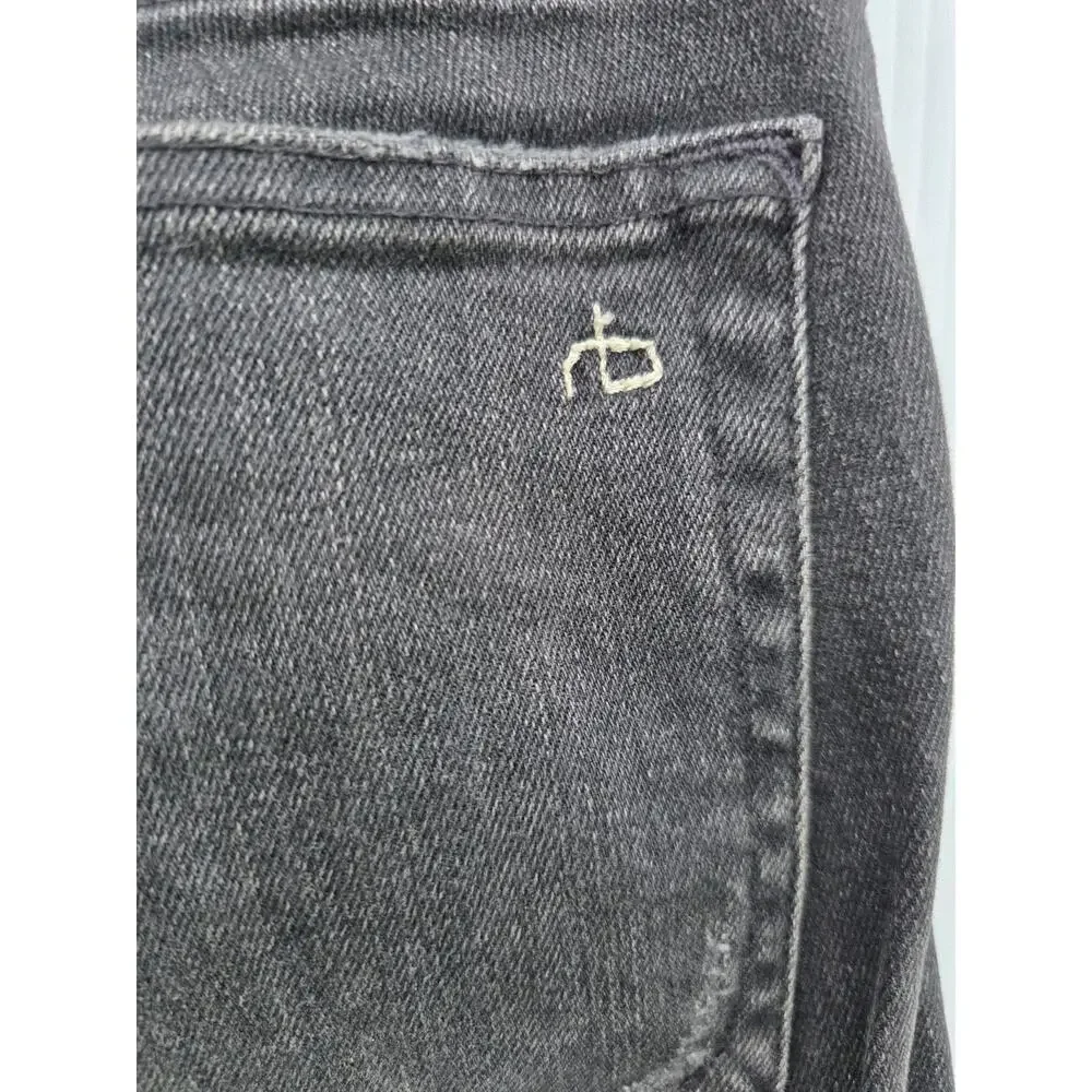 Rag & Bone Standard Issue Fit 1 Extra Slim Jeans Men's 31 Black Distressed